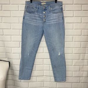 Madewell 9” high rise skinny jean size 32